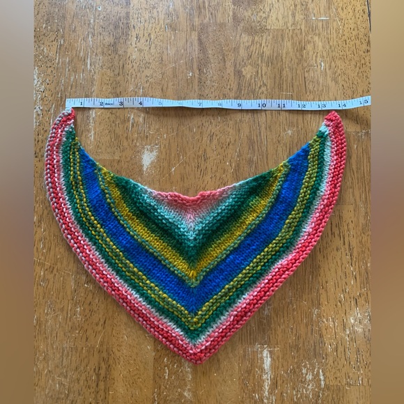 Personally hand knit kerchief in 100% artisanal wool yarn - Picture 3 of 6